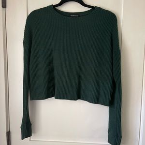 Beyond Yoga Forest Green Ribbed Long Sleeve Top